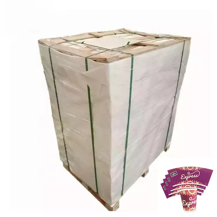 Paper manufacturer custom size food grade PLA C1S C2S GCU GC1 FBB paper in sheet