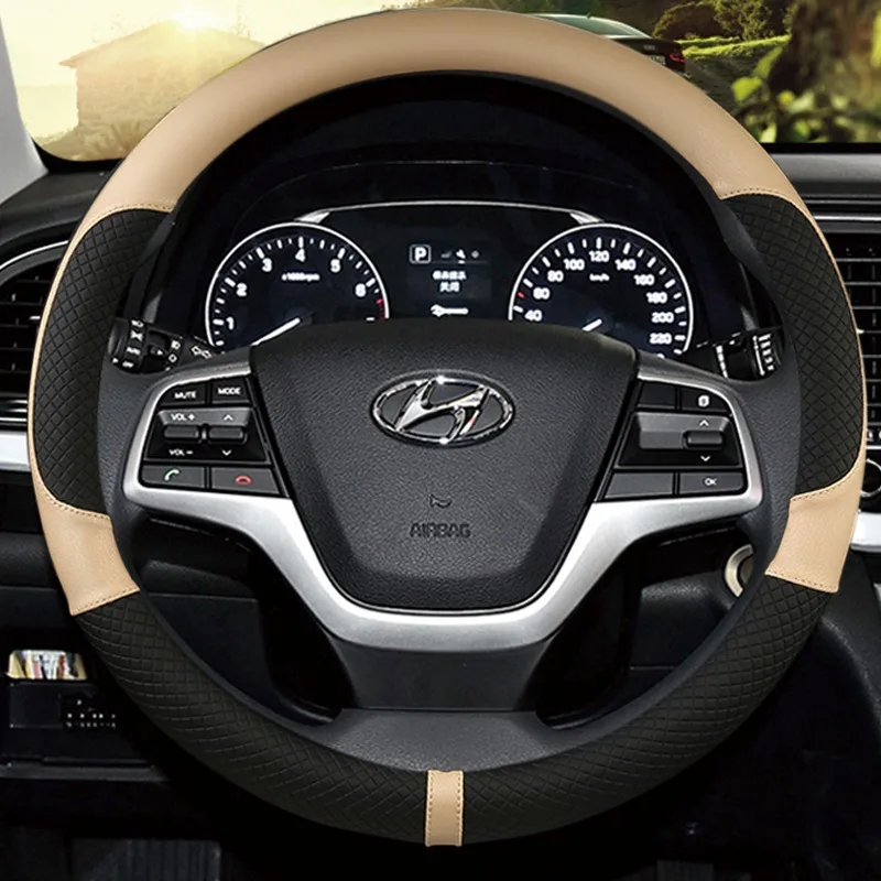 Steering Wheel Cover Universal Leather Anti-Slip Covers