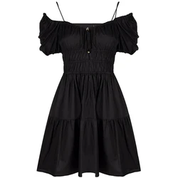 Turkey dresses women clothing summersexy off-the-shoulder sling umbrella mini dress wholesale