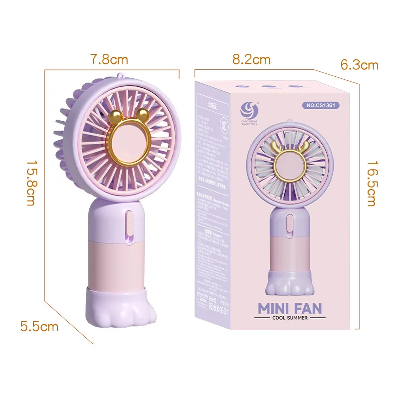 summer sale portable mini fan cooling usb rechargeable outdoor portable electric mini fan with lamp
