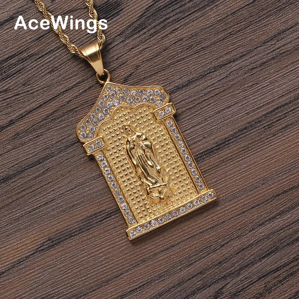 SN254 Iced out  Hip hop Rock Man Pendant Stainless Steel Material Necklace Jewelry