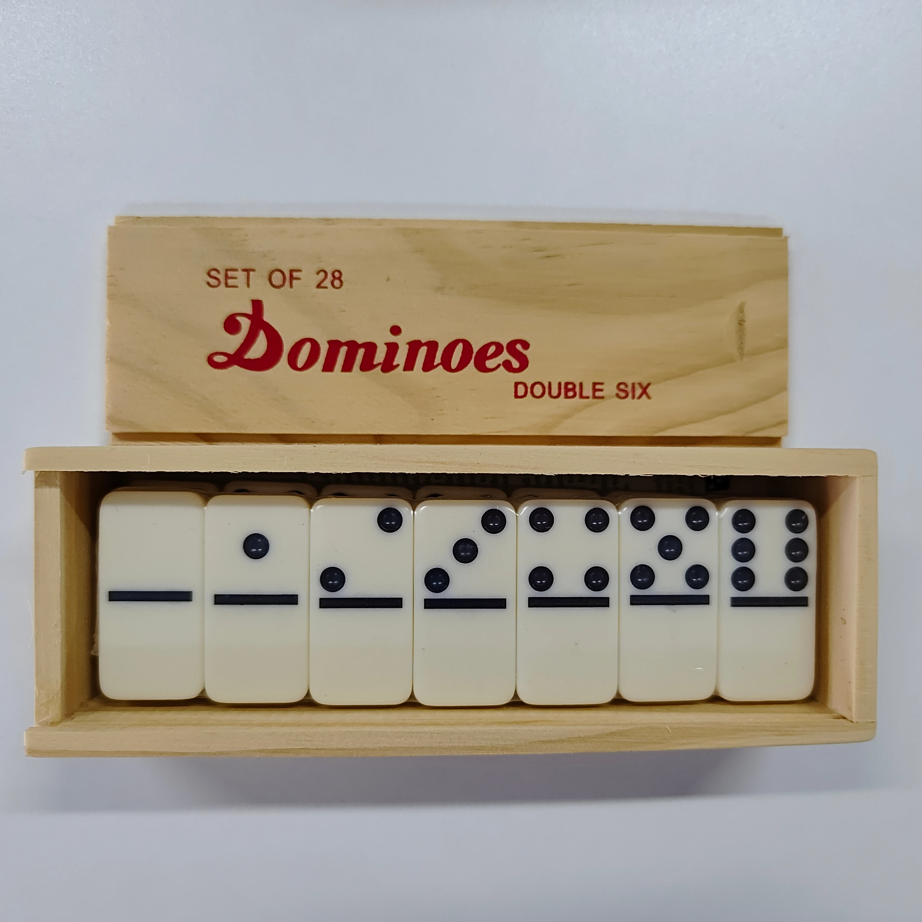 Wholesale Low Price High Quality 52*26*11mm Ivory Dominos in plastic case