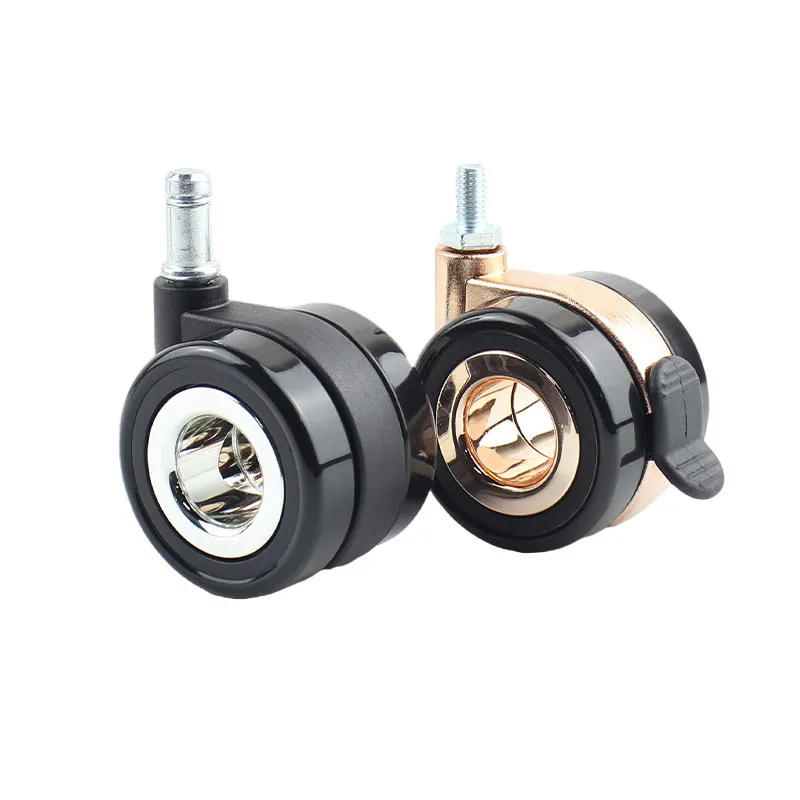 Сверхпрочные ролики для офисных стульев 2 5 дюймов двухстворчатые роликовые колеса из ПВХ с полым сердечником мебельные