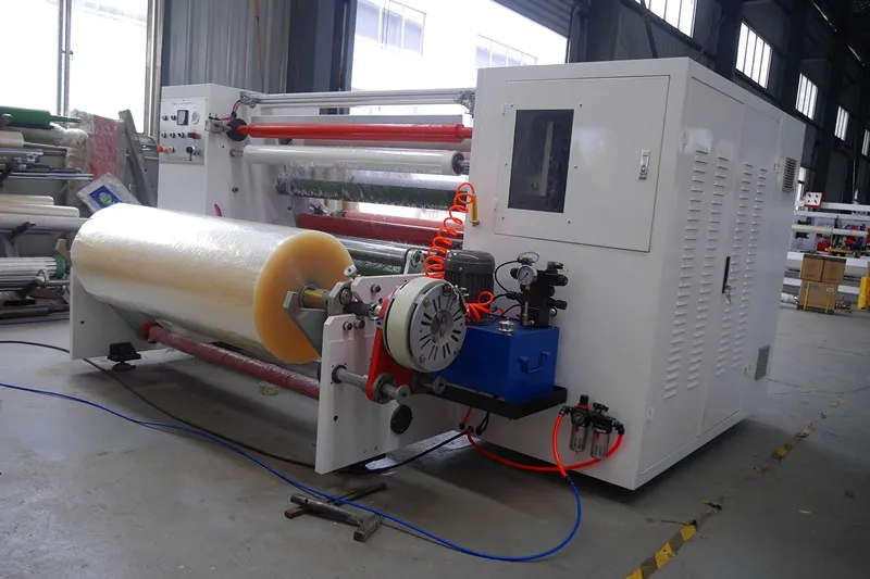 Fully automatic double shaft rewinding machine for BOPP