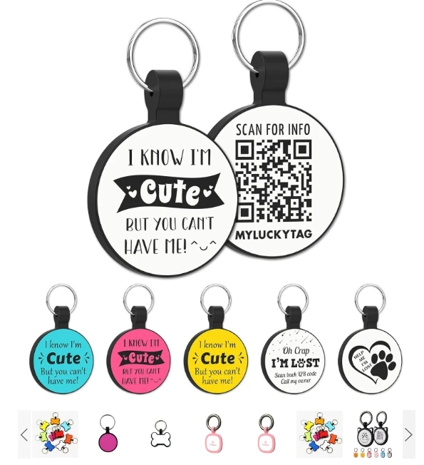 Customizable Cheap QR Code Pet Dog ID Tracker Durable and Easy to Use