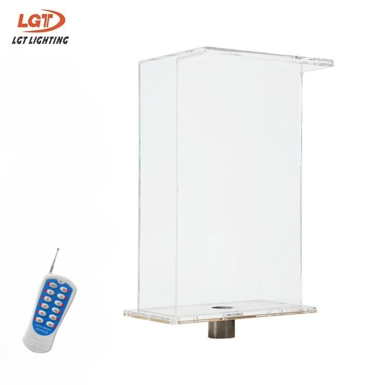 Outdoor Garden Landscape Waterfall Fountain Indoor Spillway Acrylic 15w Ip65 Rgb Led Pool Water Fall With Led Lights