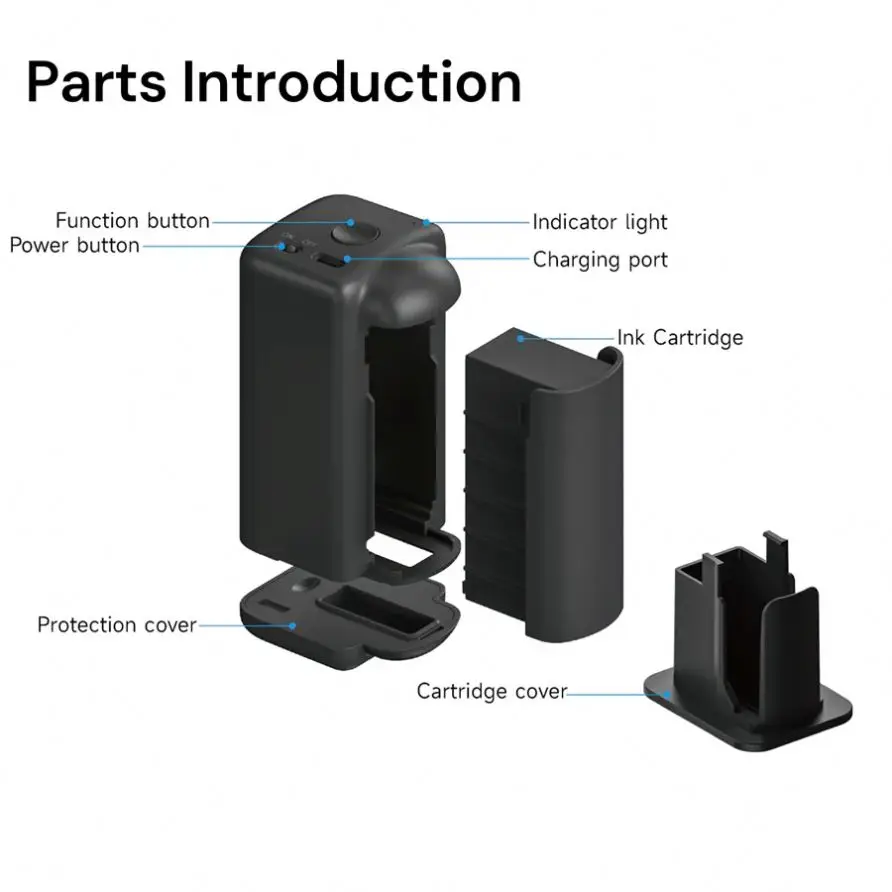 printlnd Handheld Printer - Portable Inkjet Date Coder For Carton Packaging