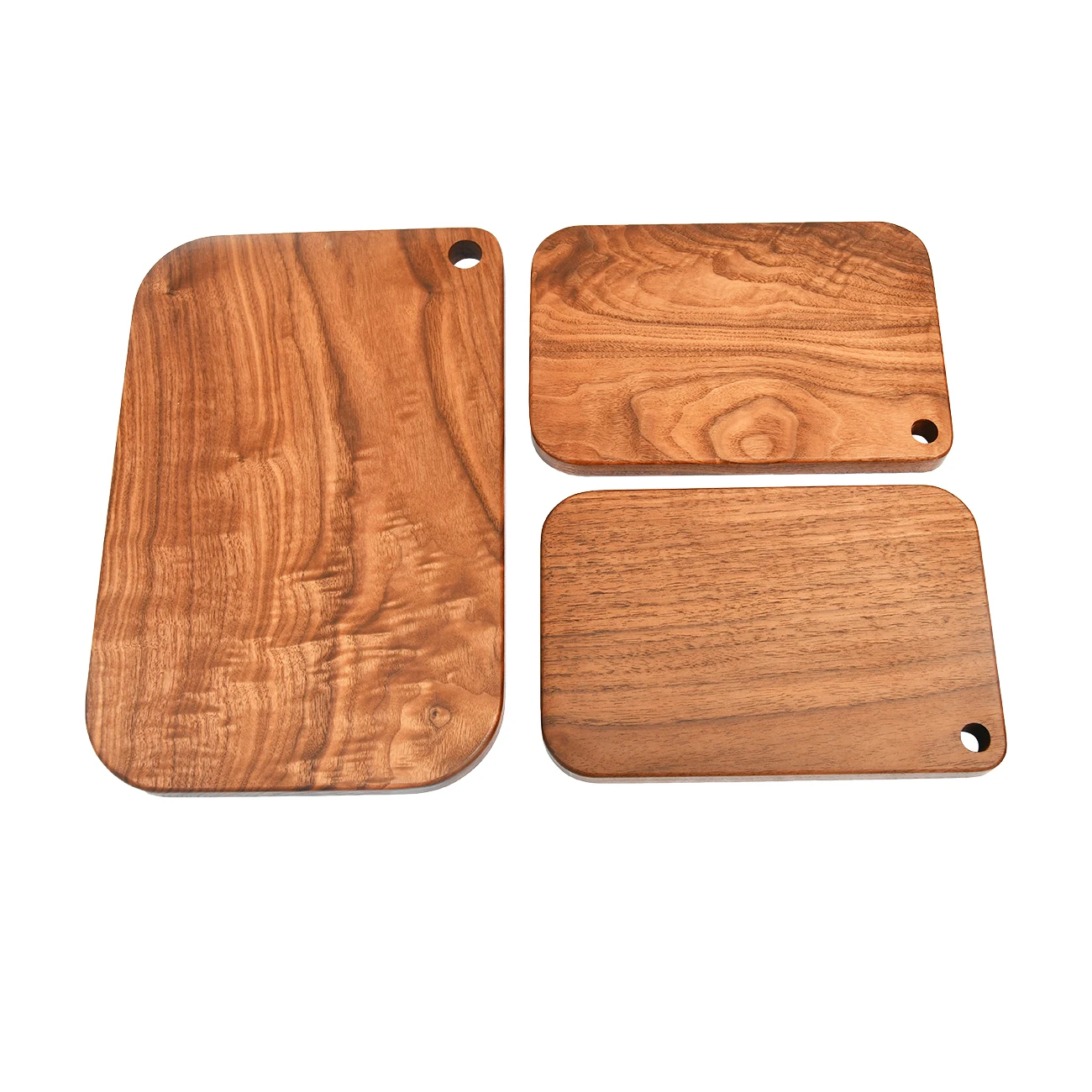 Epoxy River Flexible Particle Kitchen Personalized Cutting Board Set Of 3 Acacia Walnut With Drip Tray