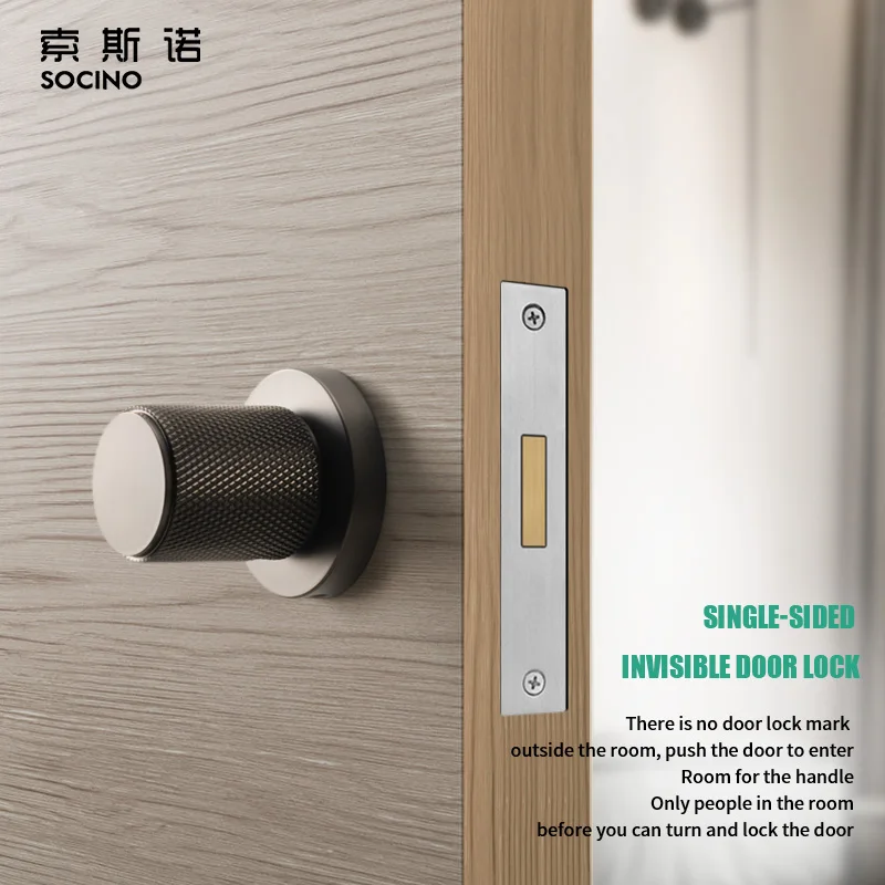 High Quality Simple Round Invisible Door Handle Single-Side Hidden Lock for Background Wall Sleek and Unobtrusive