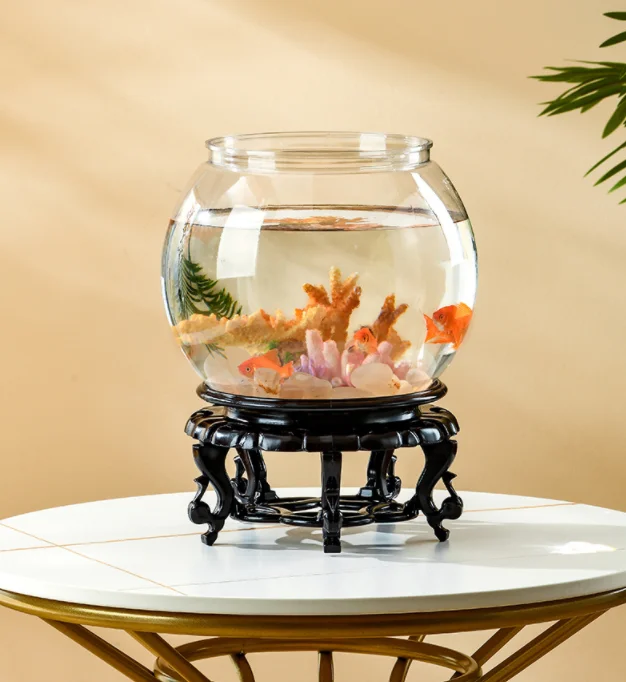 New Arrival Plastic PET material thickened living room fish tank high transparent small desktop fish tank