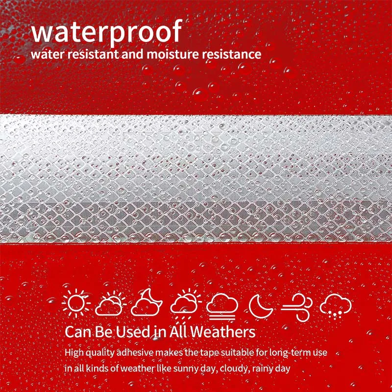 Reflective Tape, Waterproof Self Adhesive DOT-C2 Reflective Conspicuity Tape Outdoor Safety Caution Reflector for Vehicles