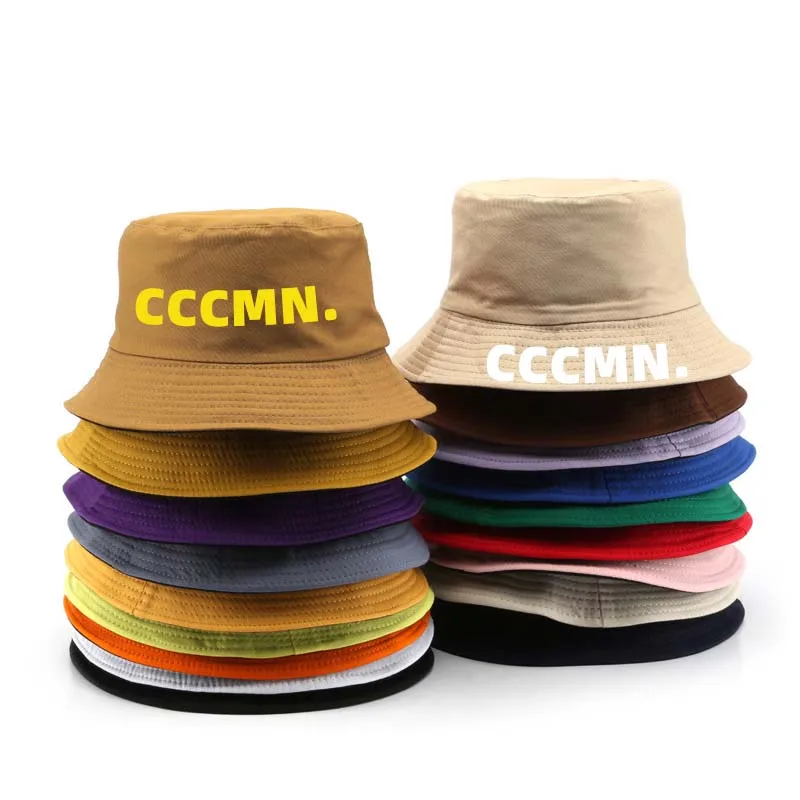 Embroidery logo bucket hat cheap fishman hat custom logo printing outdoor sun hat cotton bucket cap