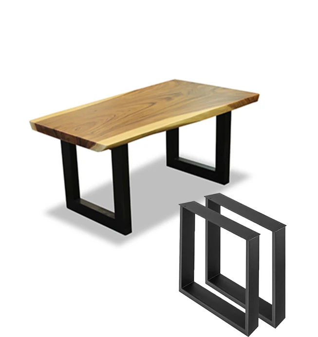 Black DIY Industrial Dining Table Set Metal Table Legs