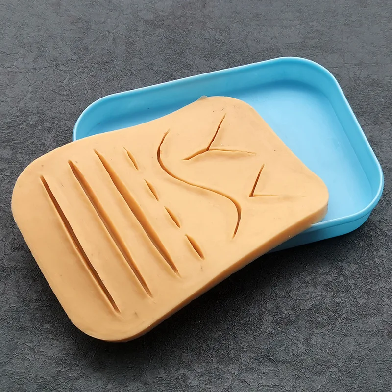 Medical suture skin model, surgical knotting training tools, wound simulation silicone
