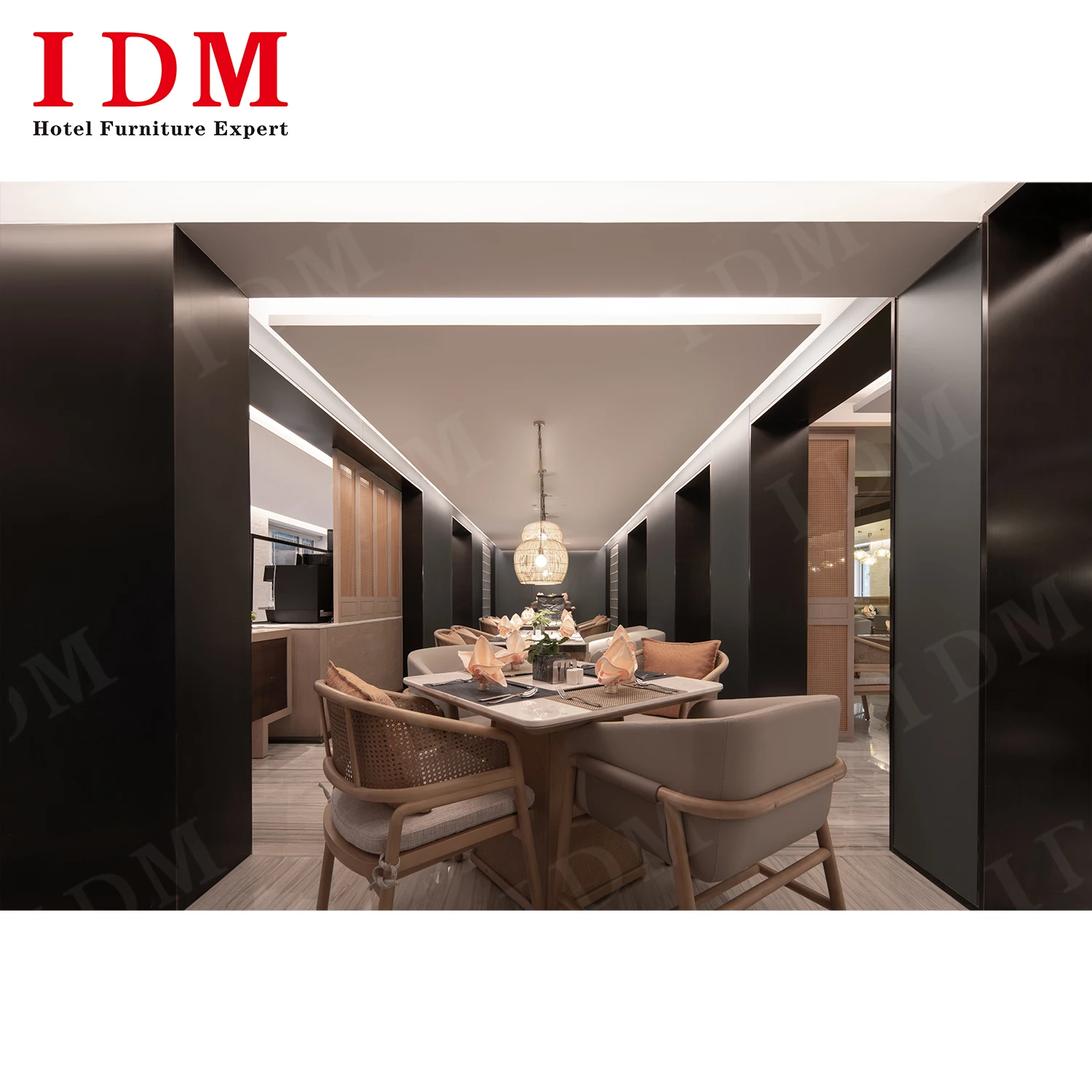 light luxury Commercial coffee shop fast food restaurant furniture set semi circle wood restaurant table and booths sofa