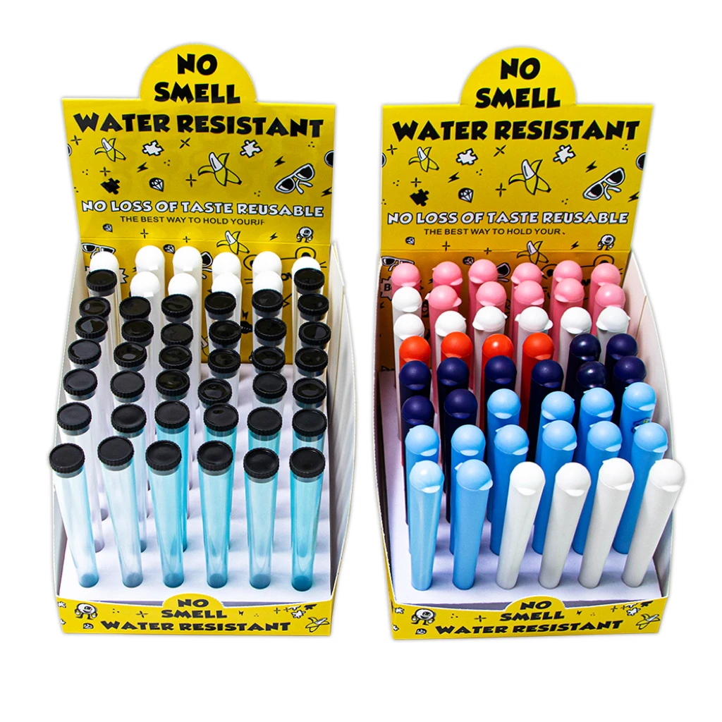 Container Cigarette Holder Tube Custom Airtight Tubes Plastic Pop Top  Tube