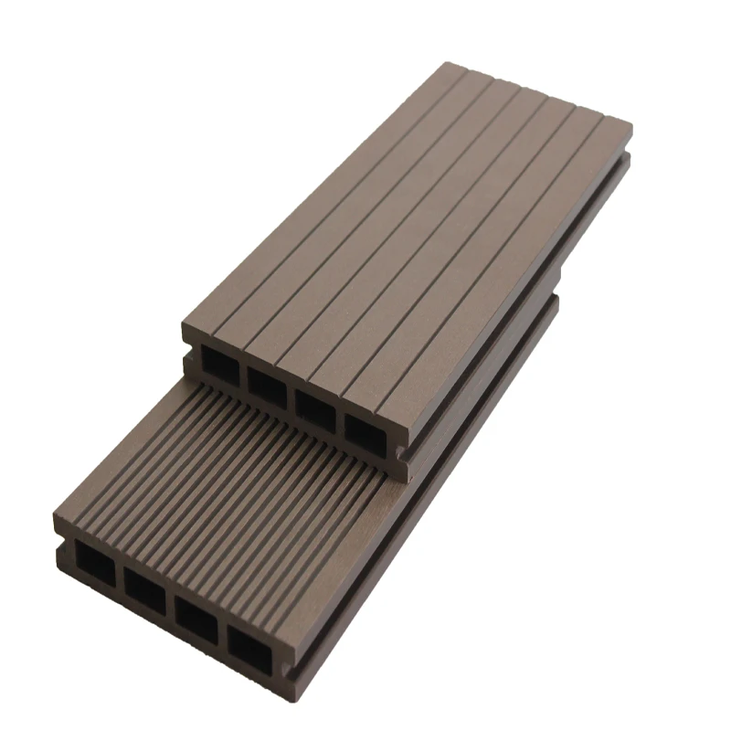 Black plastic composite deck board, waterproof outdoor wood plastic floor boards, 140x23, 140x25, 150x25mm