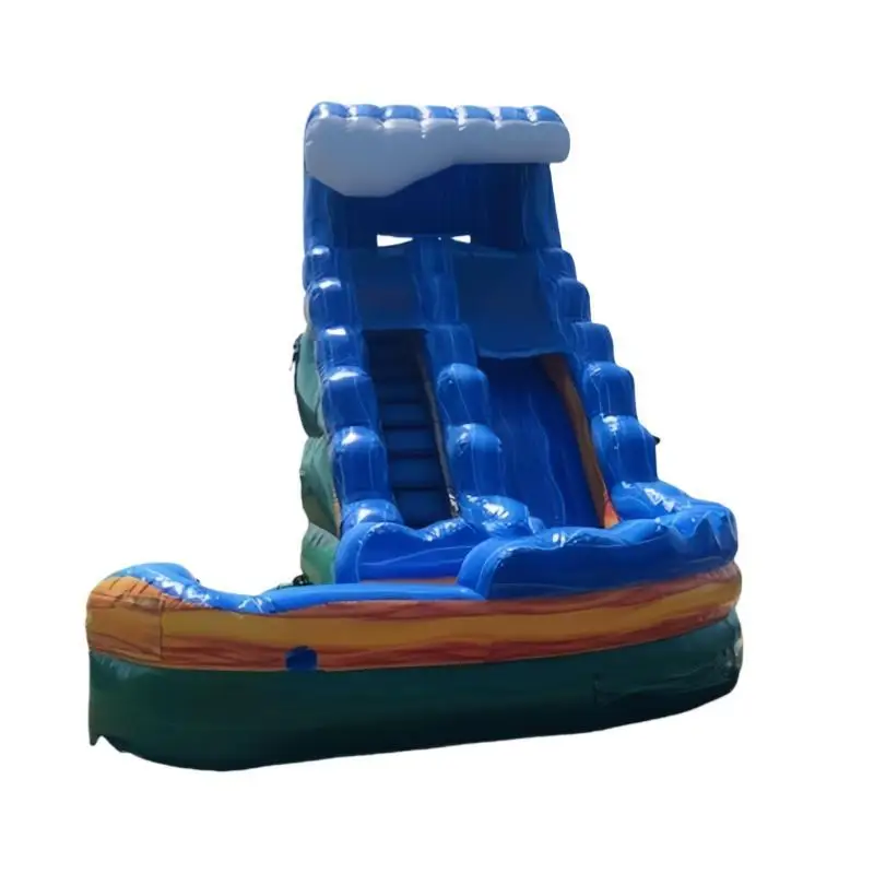 Professional Super Big Artificial Pool Park Equipment Outdoor Backyard Adult Kids Inflatable Water Slide Manufacturer