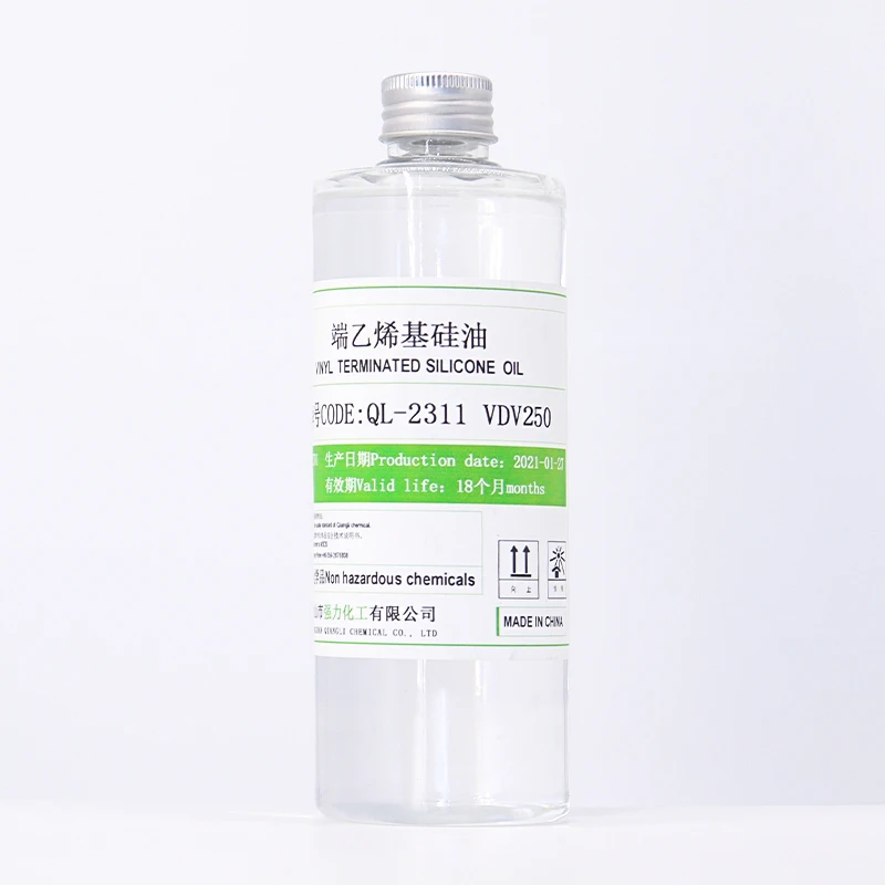 Double vinyl-terminated polydimethylsiloxane low volatile content addition-type liquid silicone rubber raw material 250CS