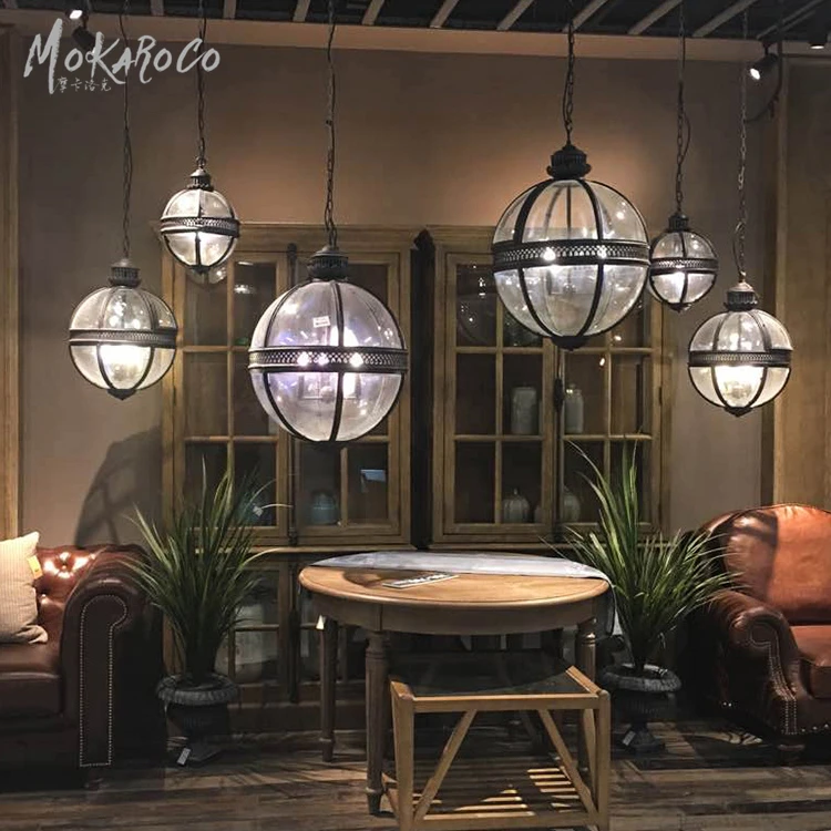 Victoria hotel pendant black color 3 Light 3 sizes glass ball chandelier factory outlet chandelier