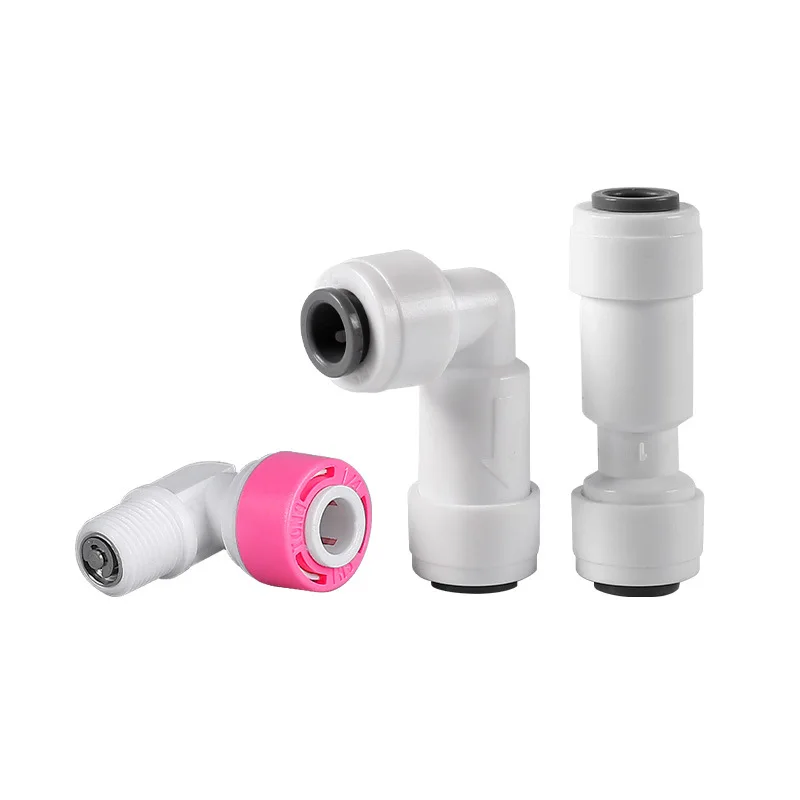 RO Tubing Elbow Connector 90 degree Water Line Fittings 1/4 Push to Connect Fittings for RO DI Water Filter System