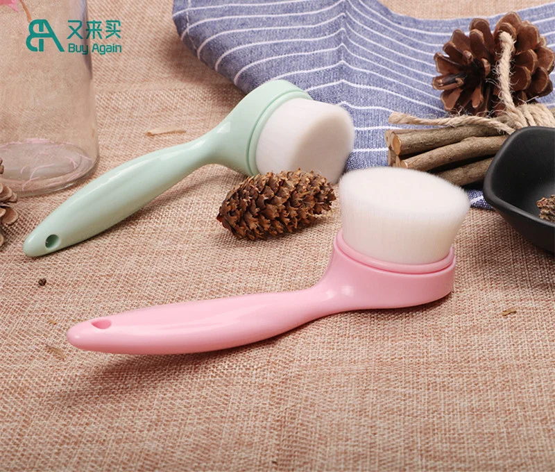 Wholesale custom logo fiber manual face wash brush cleanser facial cleansing face cleaning brush