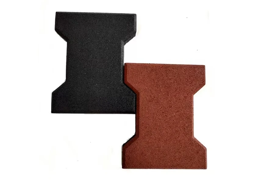 I-Shaped Dog Bone Rubber Floor Tiles Outdoor Wear-Resistant Non-Slip Thickness 25mm-25mm Floor Tiles
