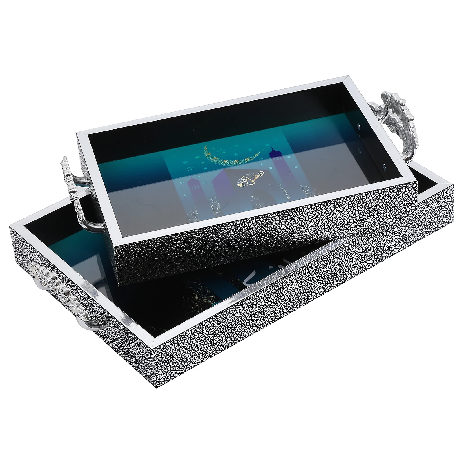 Ramadan Leather Eid Mubarak Ramadan Muslim Mis East  Food Tray For Hotel Restaurant Home Gift serving tray with handle