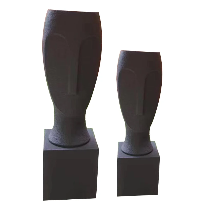 New Tall Silent Face Flower Pot Fiberglass Pots & Planters for Indoor Outdoor Used with Artificial Flower CLASSIC FRP Flowerpot