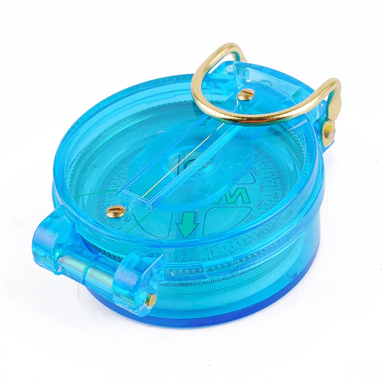 Boshile Blue Life Waterproof Compass 360 Dial ABS Case Customizable Size Portable Outdoor Guide Kids-for Tourism Hiking Climbing