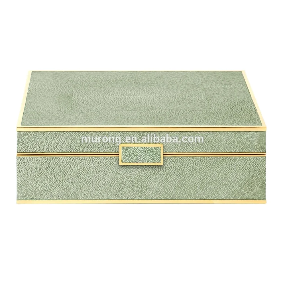 Элегантная большая зеленая шкатулка для