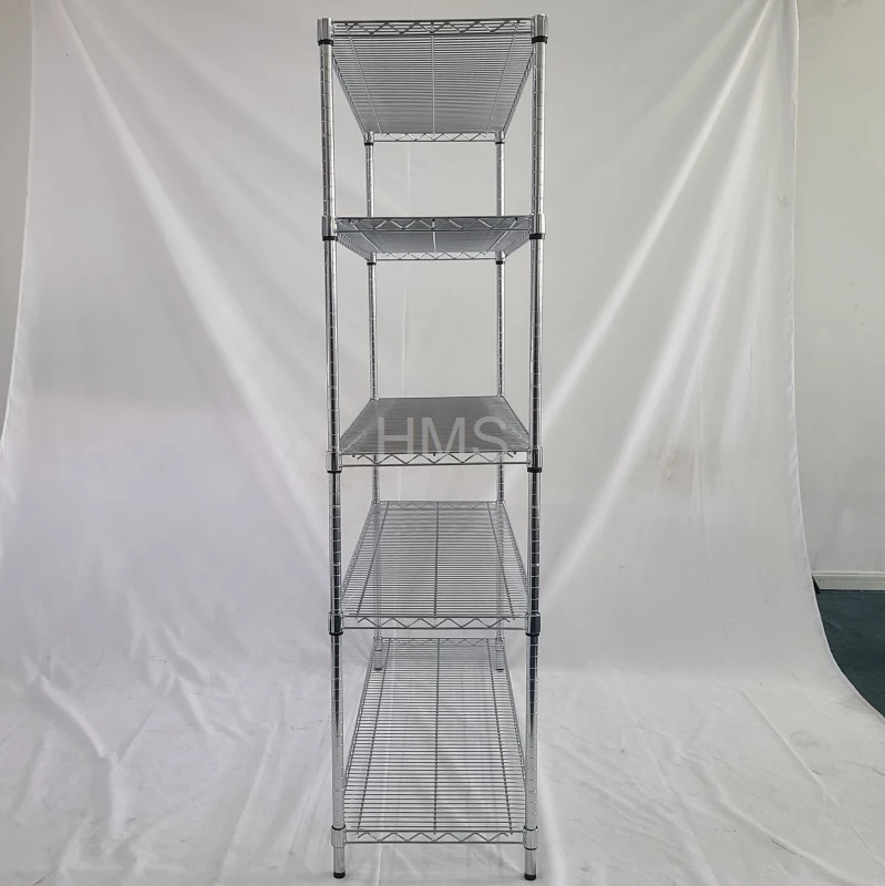 Multilayer Layers Wire Shelving Chrome Wire Shelves Durable Metal Shelving Racks