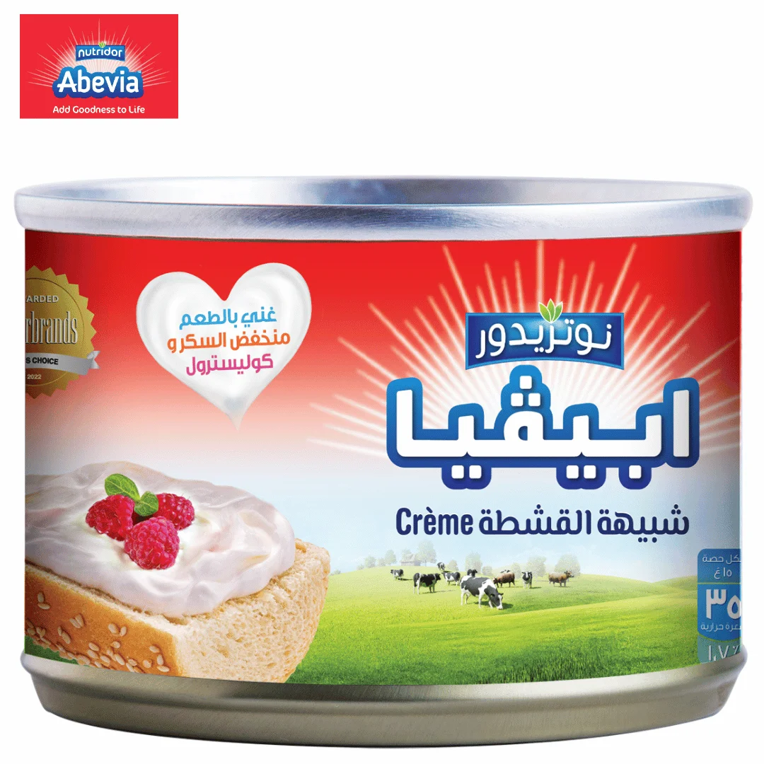 UAE s Finest Abevia Cream Analogue Low Cholesterol Rich in Vitamin D Recombined with Vegetable Fat 155g Dairy Product