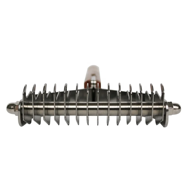 
Factory Wholesale Upscale Classical Style Wooden Handle Dog Grooming Comb Pet Dog Dematting Comb 