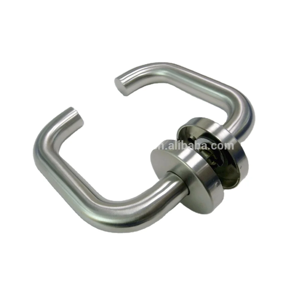 
Popular stainless steel door lever handle with plate  (682788971)