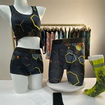 And Bra Underwear Custom  Set And Bra Underwear Set  Knit Letter Size Thongs Panty Girl Fitness