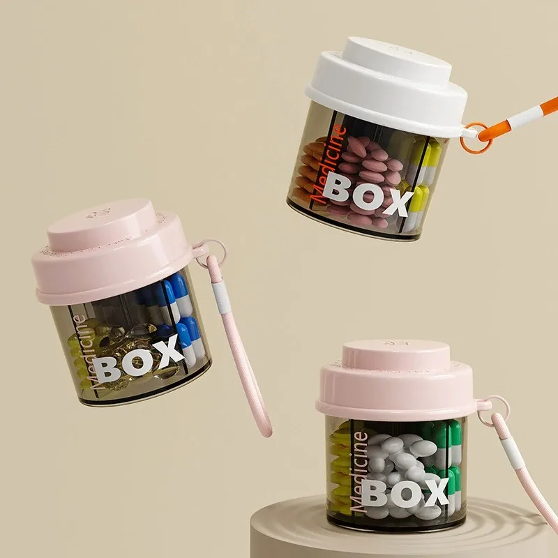 2025 Mini Small Size Of Portable Pill Case Seal Design Prevents Odors Storage Box Compartmented Storage Design Pill Box