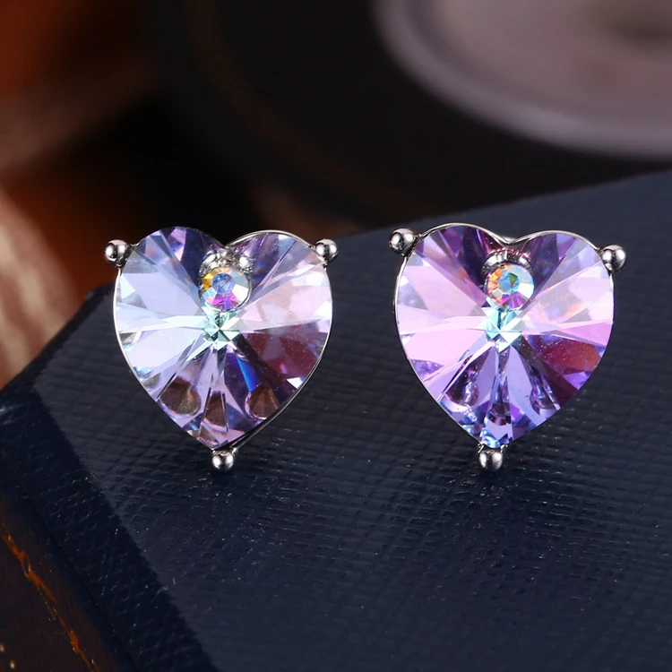 Exquisite & Elegant SW Angel Colorful LOVE Heart Shape Earring Necklaces Sets For Women For Men