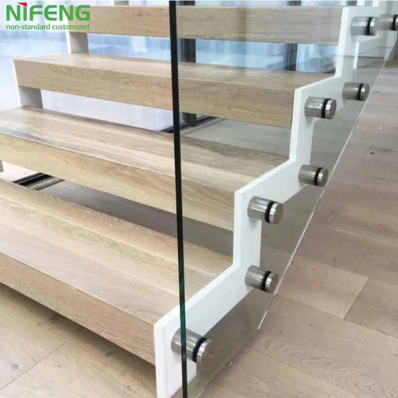 Heavy Duty Stainless Steel Glass Balustrade Railing Design Black Adjustable Glass Standoff