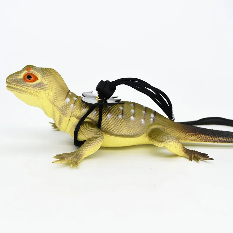 Lizard Traction Rope Small Squirrel Green Hyena Lion Lizard Reptile Neck Collar Go Out Traction Rope Escape Pet Supplies