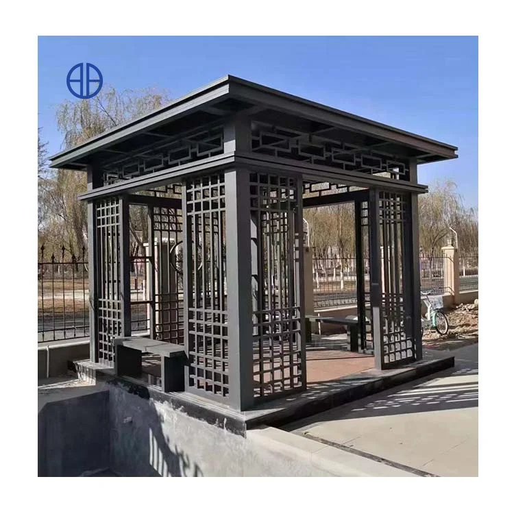 Customized Park Courtyard Traditional Awning Gazebo Aluminium Outdoor Chinese Pavilion