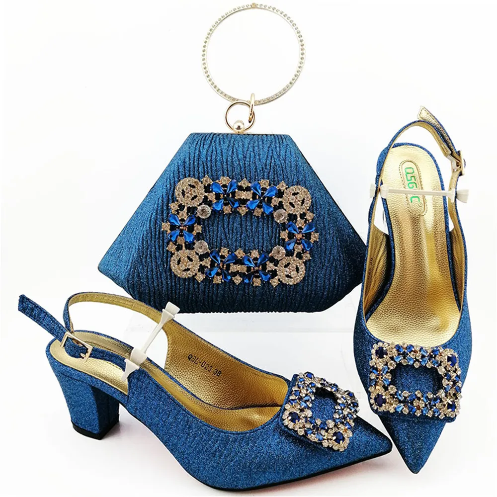 ladies party shoes popular design italian style shoes and bag set wholesale slingback shoes matching with hand bag EF36