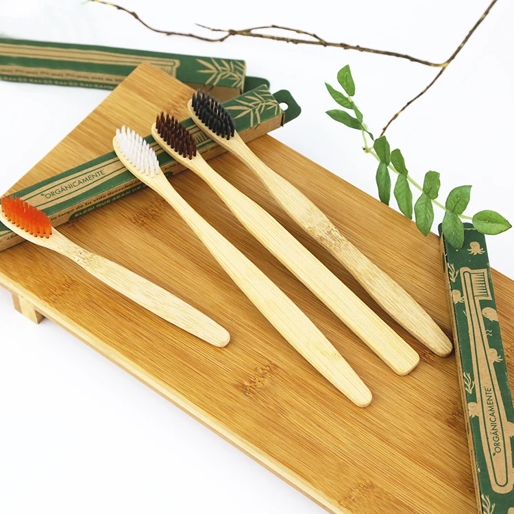 CE Approved Eco Friendly Biodegradable Disposable Customized Packing and Logo OEM Soft Charcoal Bristle Hotel Bamboo Toothbrush