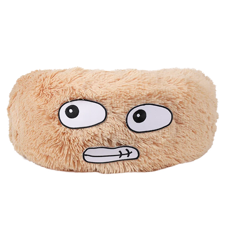 
Wholesale Velvet Cute Cozy Round Puppy Cat Cave Bed Donut Pet Cat Sofa Bed with Expression 