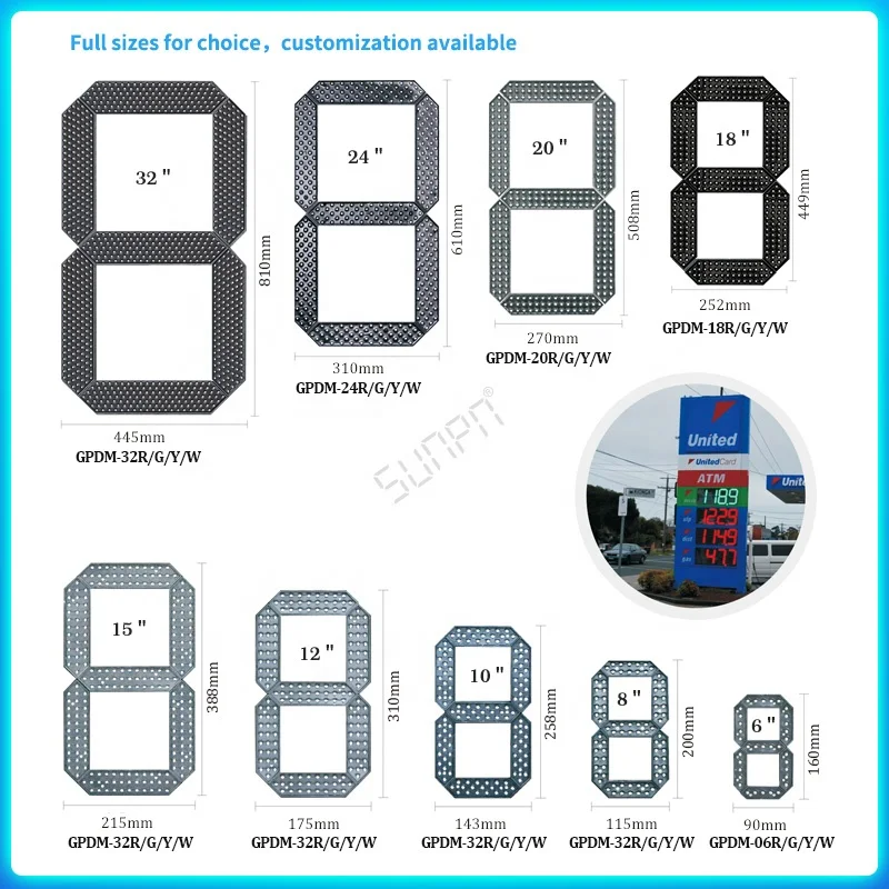 digital led gas price display outdoor sign petrol gas station screen xxx vxxx