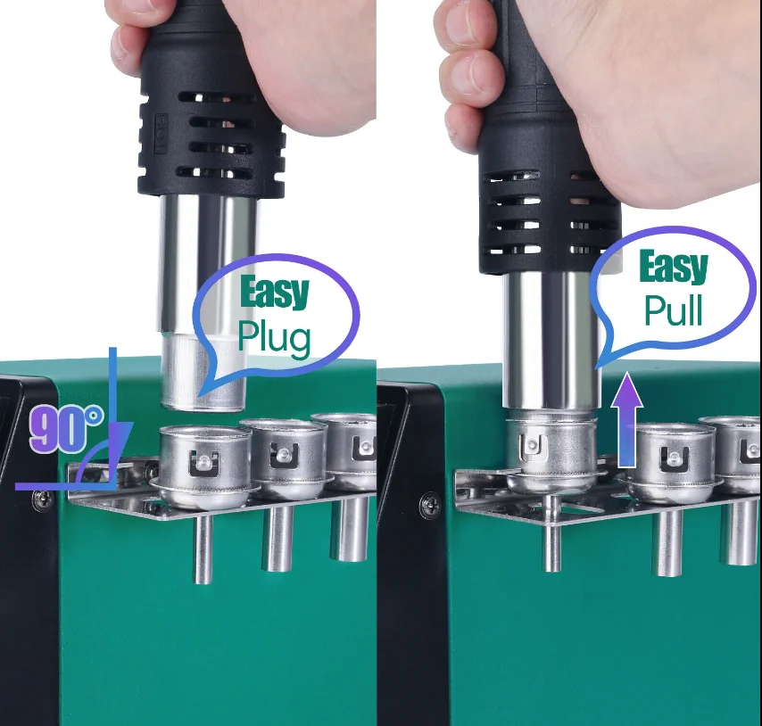 Soldering Station Yihua 959d I Nozzles Storage Install Disassemble Easily Hot Air Gun Desoldering Smd Rework Soldering Station