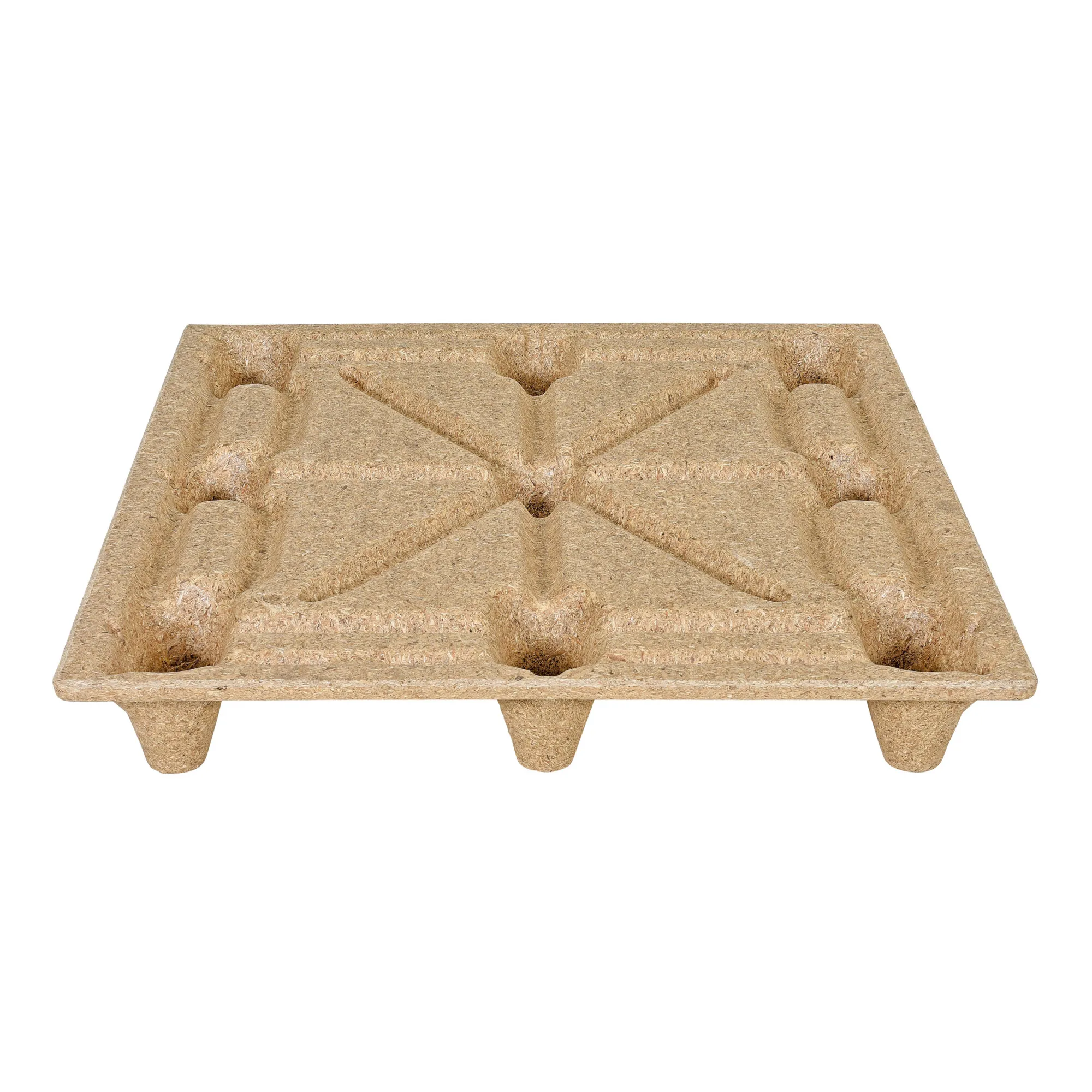 1100x1100mm Nestable Pallet Recycled Press Wood Pallet Dynamic Loading 4400lb Sawdust Wooden Pallet