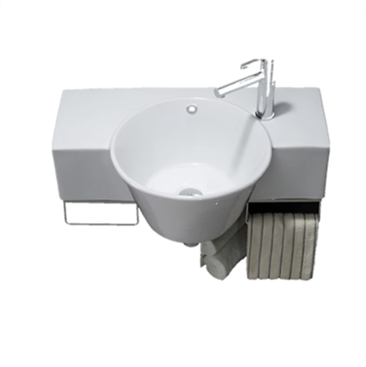 Высокий класс настенный умывальник керамика ванная комната висит бассейна с полотенца