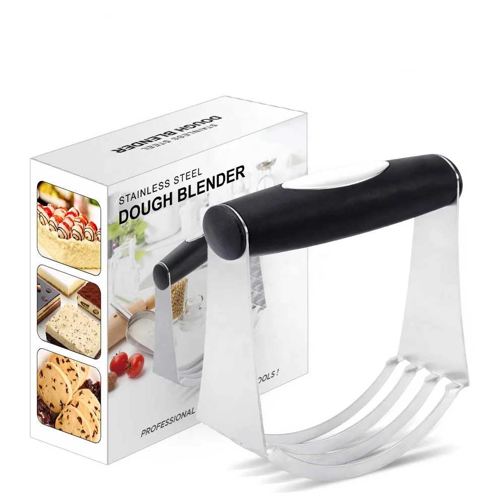 Stainless Steel Dough Blender with Handle Bladed Scraper Chopper for All Baking