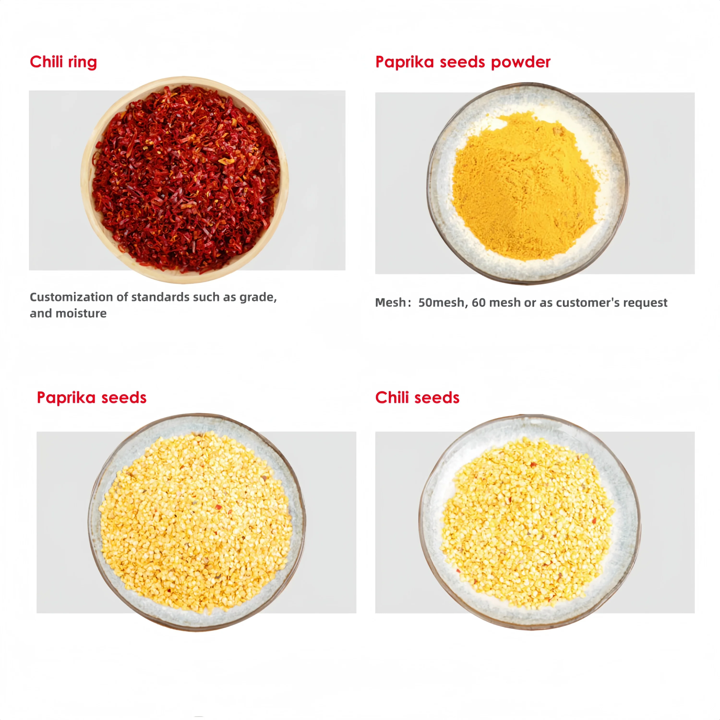 kosher certified gochugaru seedless sliced red chili dried chili peppper paprika chili flakes supplier